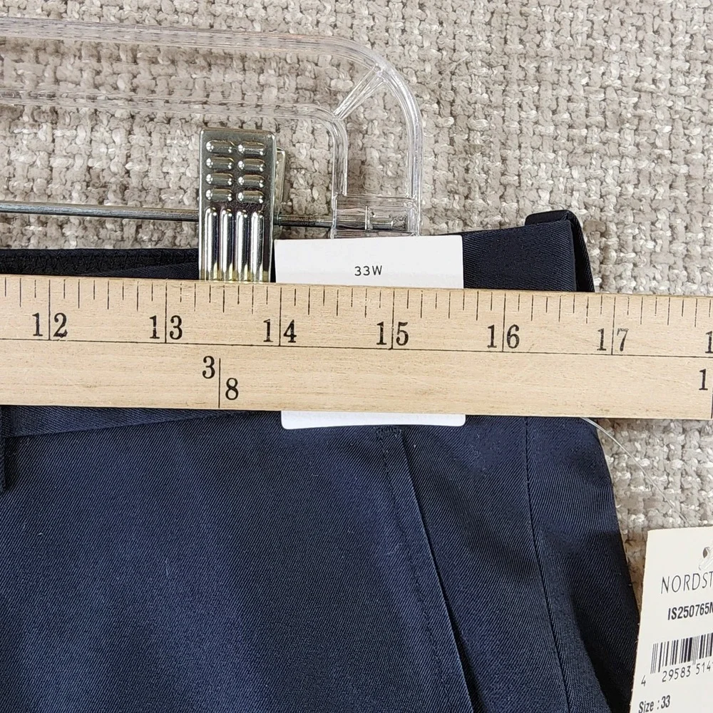 Nordstrom Shorts Mens 33 Navy 100%‎ Pima Cotton Chino Golf Preppy Classic NWT